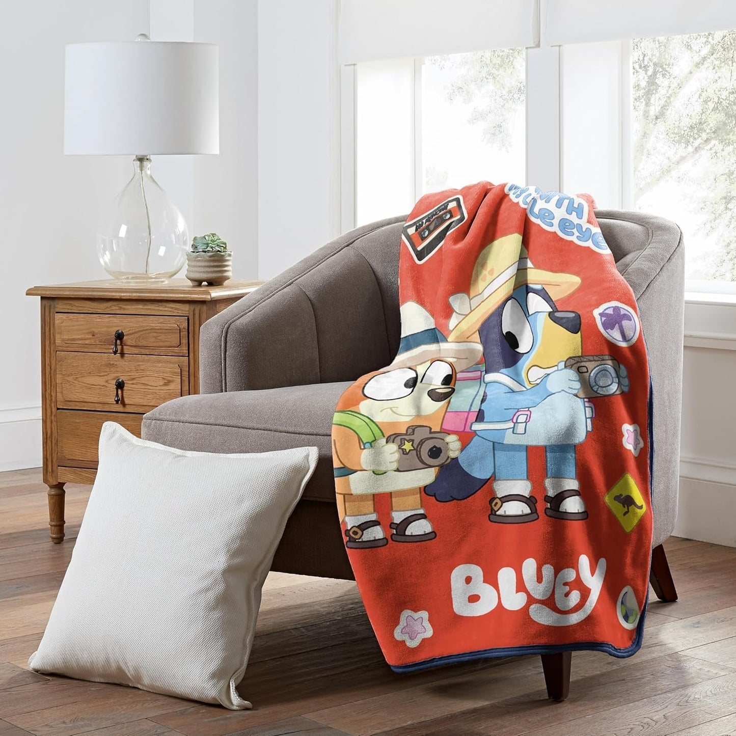 Northwest Bluey Silk Touch-deken, 116,8 x 152,4 cm, Roadtrip Northwest bedden en dekens