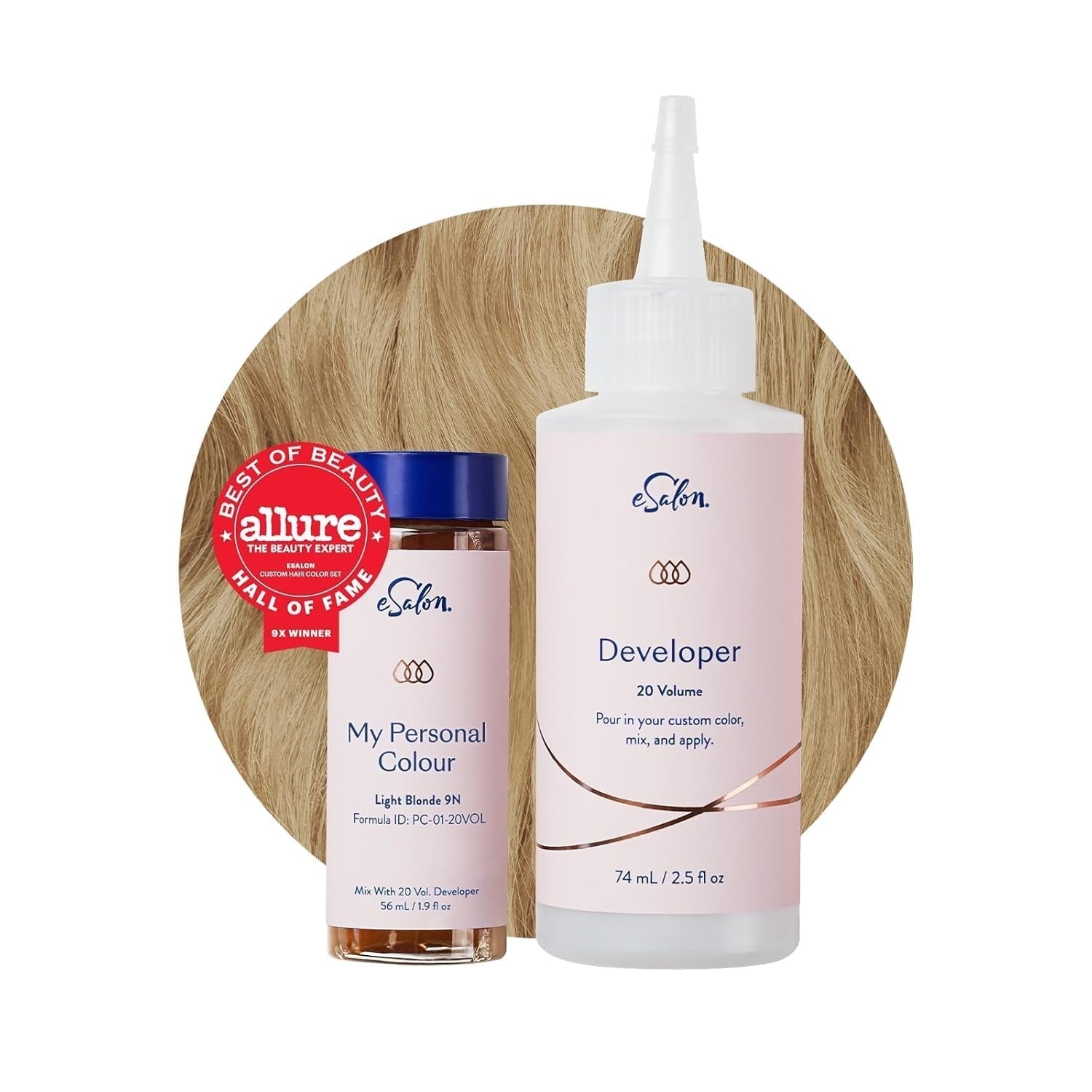 Permanente haarverfset 100% grijsdekking Thuiskleuring 0% ammoniak Haarverf Multidimensionale haarverf Professionele haarverf Naty Shop Haarverf Lichtblond 9N