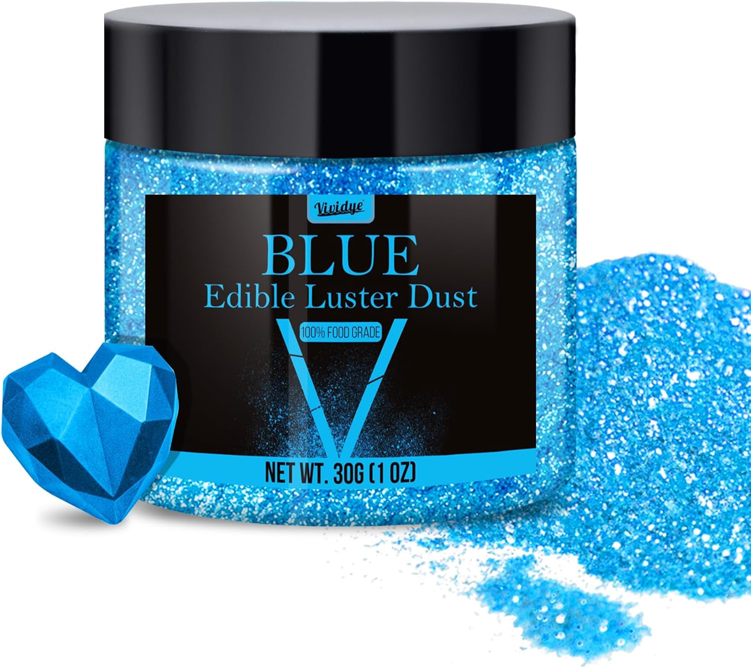 Eetbare glitterglitter - 4 kleuren eetbaar glitterpoeder, glitterpoeder voor drankjes, eten, gebak - eetbaar metallic kleurstofpoeder voor bakken, cocktails - 5G / fles