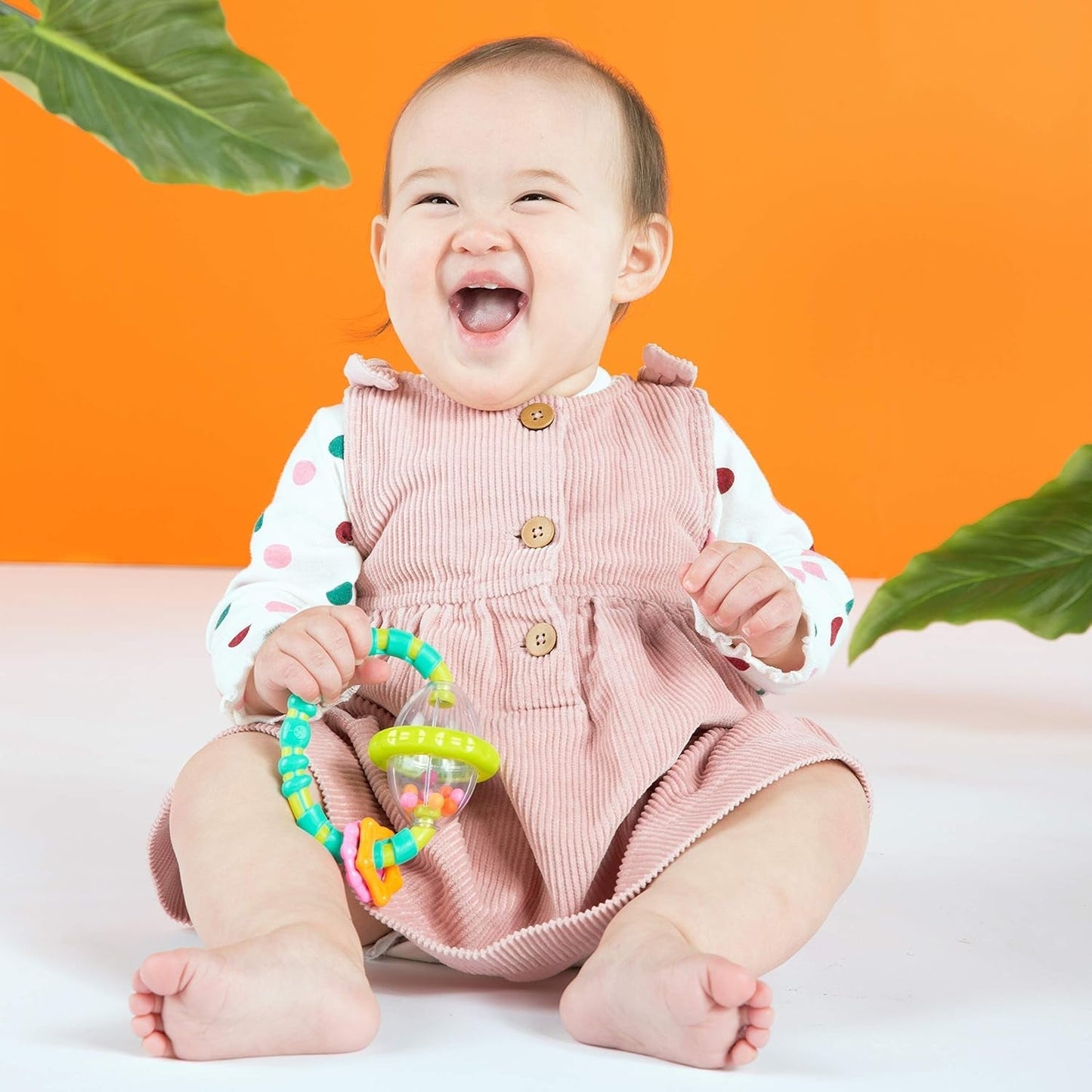 Bright Starts Little Shakers 6-delige cadeauset - Babyrammelaars en bijtringen BPA-vrij Gemakkelijk te vangen Unisex Newborn+