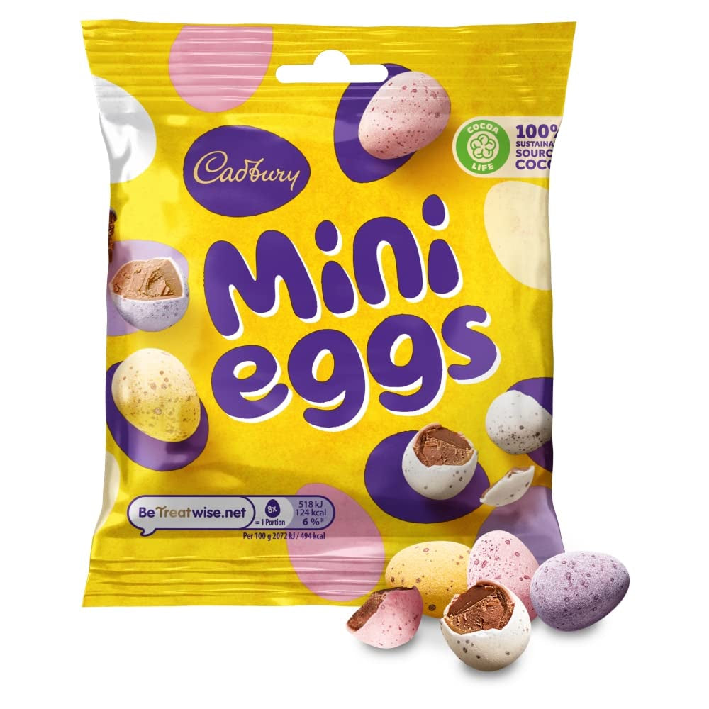 Stevig zakje kleine chocolade-eitjes (80g) in een knapperig suikerbakje (Paasvormpjes)