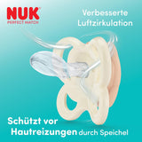 NUK Perfect Match luchtfopspenen voor baby's | 0-6 maanden | Orthodontische fopspenen die de luchtcirculatie bevorderen en huiduitslag door speeksel voorkomen | 95% acceptatie door baby's** | Disney Winnie de Poeh | Pak van 2