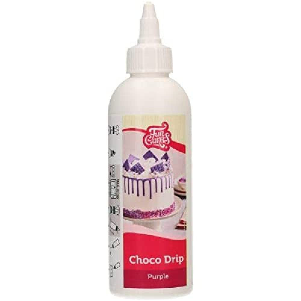 Funcakes Choco Drip Lila: Köstlicher Gesmack, Einfach Zu Verbenen, Perfekt Für Tropfkuchen, Drip Gesmack Nach Schokolade. Wiederverschließbare Packung 180 G. Mengsel voor bakken en koken Naty Shop Standaardtitel