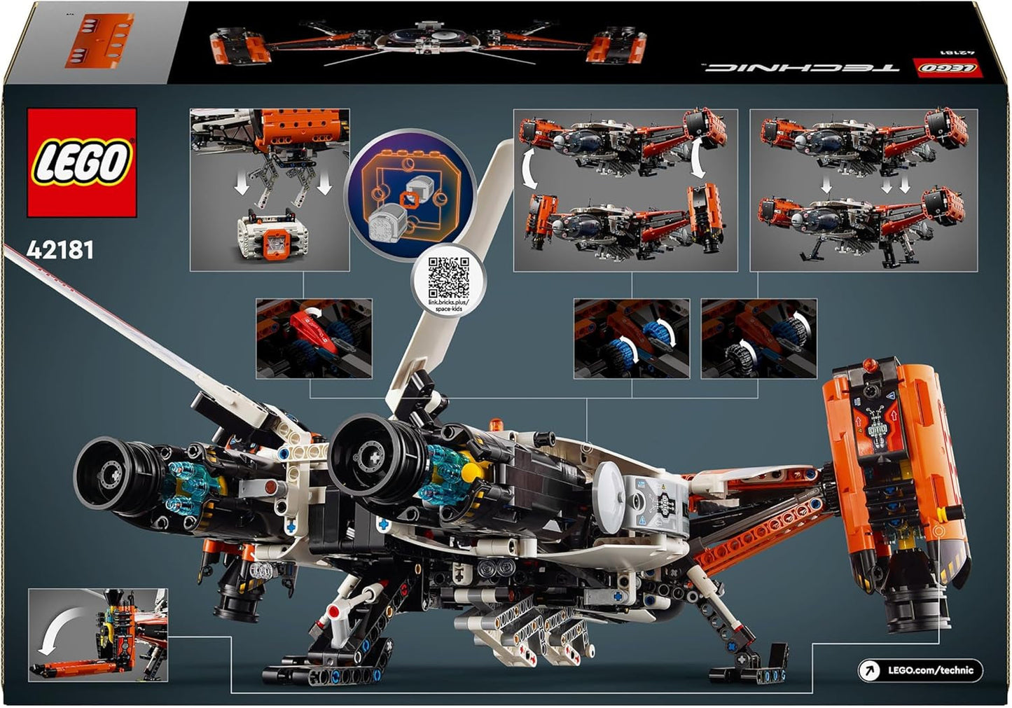 LEGO Technic Vtol Space Transporter LT81, ruimtebouwset, ruimtespeelgoed, ruimteschip, mini-rover speelset, cadeau voor jongens en meisjes vanaf 10 jaar oud 42181 Bouwsets Besuche in LEGO-Store