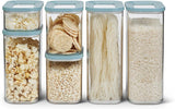 Mepal Set van 6 voorraadpotten met deksel - rechthoekige voedselcontainers - plastic keukenorganizer - luchtdichte voorraadcontainers - 2x 2000 ml, 2x 1000 ml, 1x 1500 ml en 1x 425 ml - Wit Naty Shop voedselbewaardozen Nordic Green 6-delige set