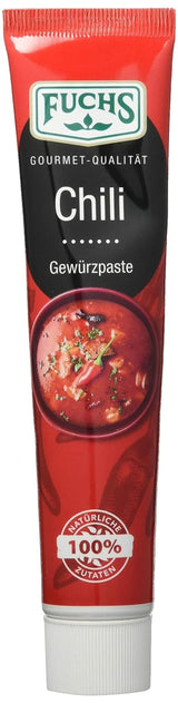 Fuchs Gewürze – Chili Gewürzpaste, vollmundig piquantes Aroma, Paste zum Würzen von scharfen Soßen, Fleisch-Gerichten of Suppen jeglicher Länder-Küchen, 65 g