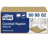 Tork nature cocktailservet met voorgedrukt milieusymbool, 200 servetten, 509502