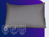 Leeskussen Traumnacht Cosy Rugkussen, 70 x 40 cm donkergrijs, afneembare en wasbare hoes van 100% polyester, praktisch zijvak, Oeko-Tex gecertificeerd, geproduceerd volgens Duitse kwaliteitsnormen