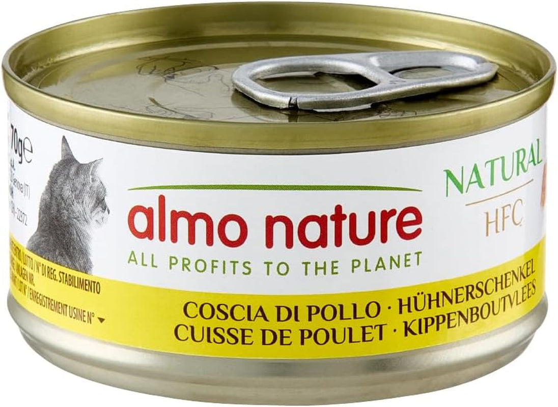Almo Nature HFC Natuurlijk natvoer voor katten - Diverse recepten met kip - 6 x 70 g