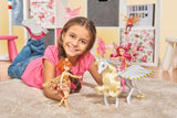 Simba 109480093 - Mia and Me Eenhoorn Onchao, Met beweegbare vleugels, haarclips, stylingborstel, speelpaard, pony, Centopia, vanaf 3 jaar, roze Naty Shop Dolls