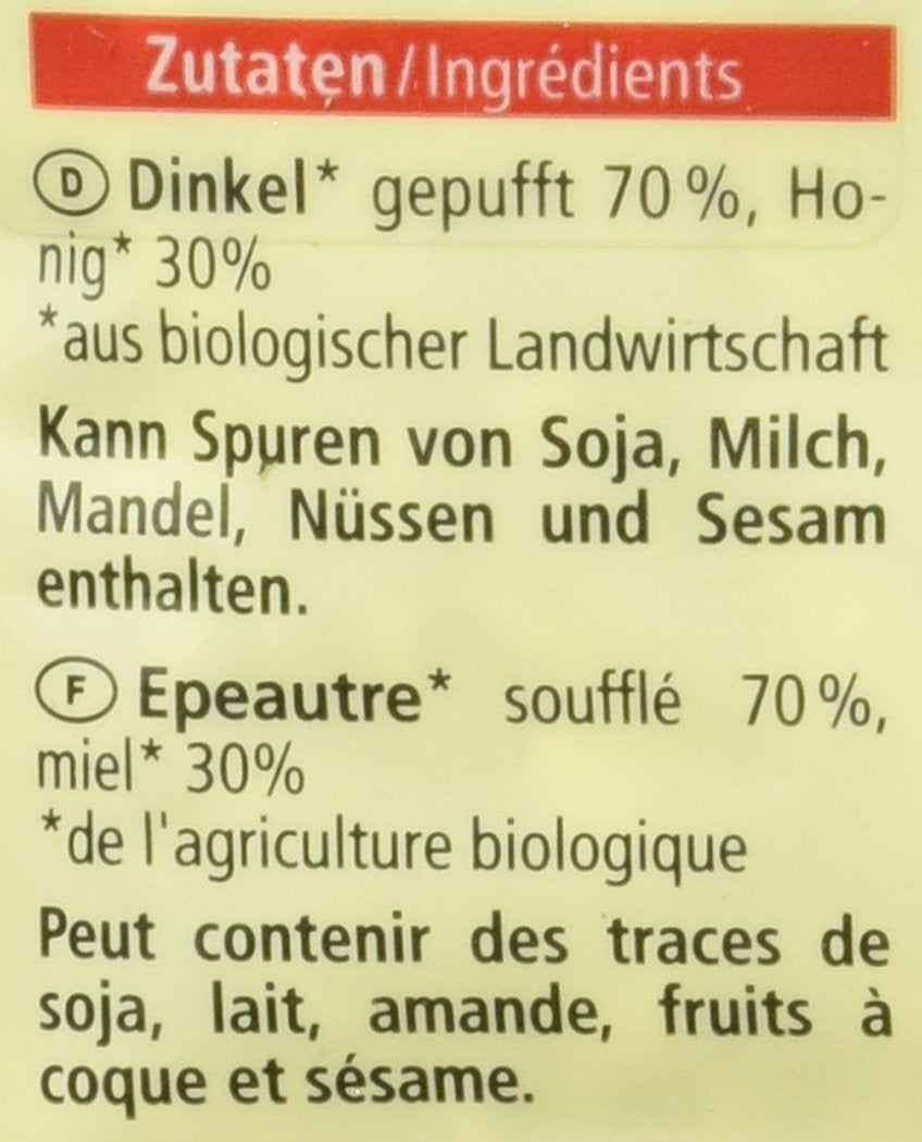 Bio Dinkel Gepuft, 200G Granen Naty Shop
