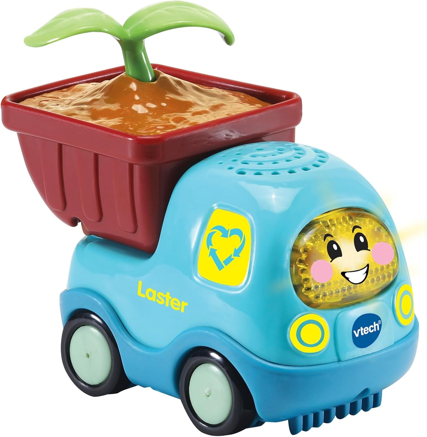 Vtech TUT TUT Baby Flitzer - Vrachtwagen gemaakt van bio-plastic - Speelgoedauto met muziek, lichtknop, interessante zinnen en geluiden - Voor kinderen van 1-5 jaar Bebe Toys Naty Shop Standaard titel