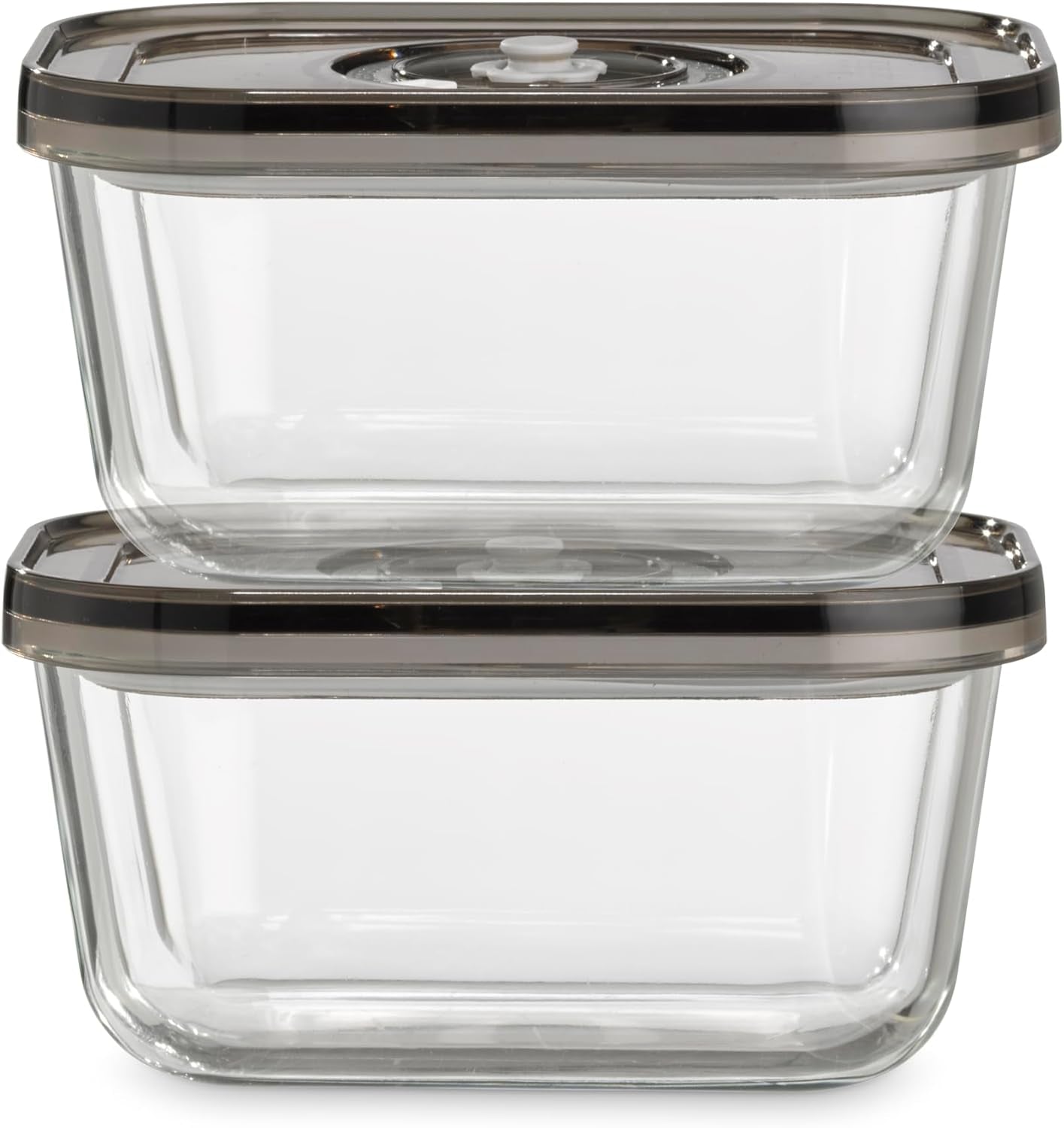 Caso Vacu OneTouch Eco set, handmatige vacumeermachine, inclusief 3 glazen vacumeercontainers en VacuBoxx Eco-Duo S - vacuüm vershoudcontainer / 2 containers à 500 ml elk Voedselbewaardozen Naty Shop