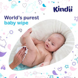 Kindii Feuchttücher Für Babies en Kinder Zuiver Water 99% - 99%Ige Zusammenzeit Auf Wasserbasis - Allantoïne - Unparfümiert - Dermatologisch Getestet - Für Empfindliche Haut - 720 Stück - 12X60 Stück Naty Shop