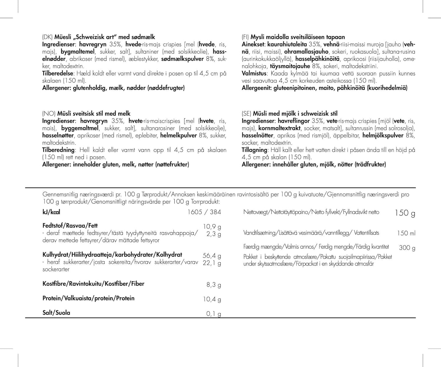 Trek'n Eat Zwitserse Muesli met Melkpoeder (Pak van 2)