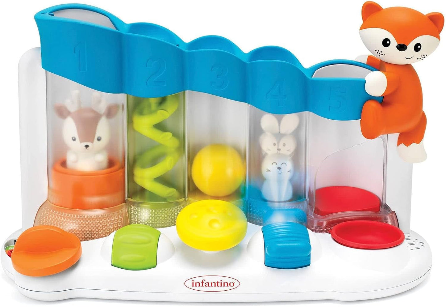 Infantino 216428 Sensorial Ball Drop Piano Senso, veelkleurig babyspeelgoed Naty Shop