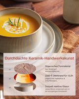 Star 18-delige serviesset, 6-persoons serviesset, porselein, krasbestendig, magnetron- en vaatwasmachinebestendig, cappuccino wit