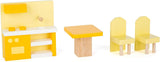 Small Foot 11192 Draaiend houten poppenhuis, paleis, 3 verdiepingen, inclusief speelgoedmeubel, veelkleurig, 37 x 40 x 67 cm