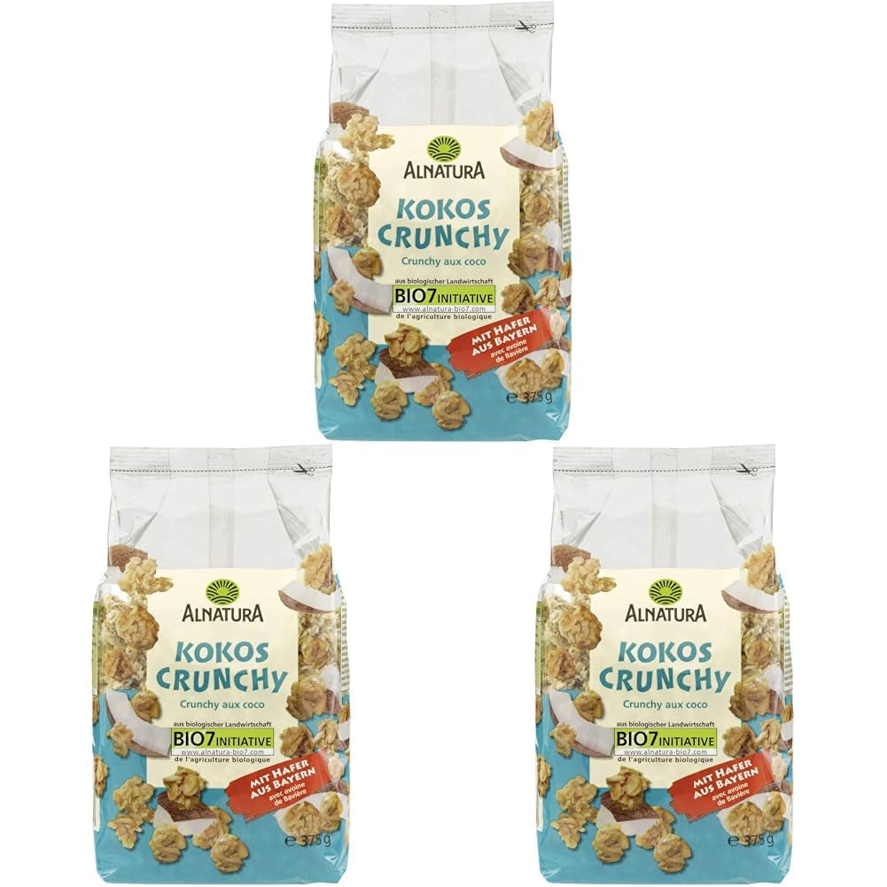 Biologische knapperige muesli met kokos, 375 g