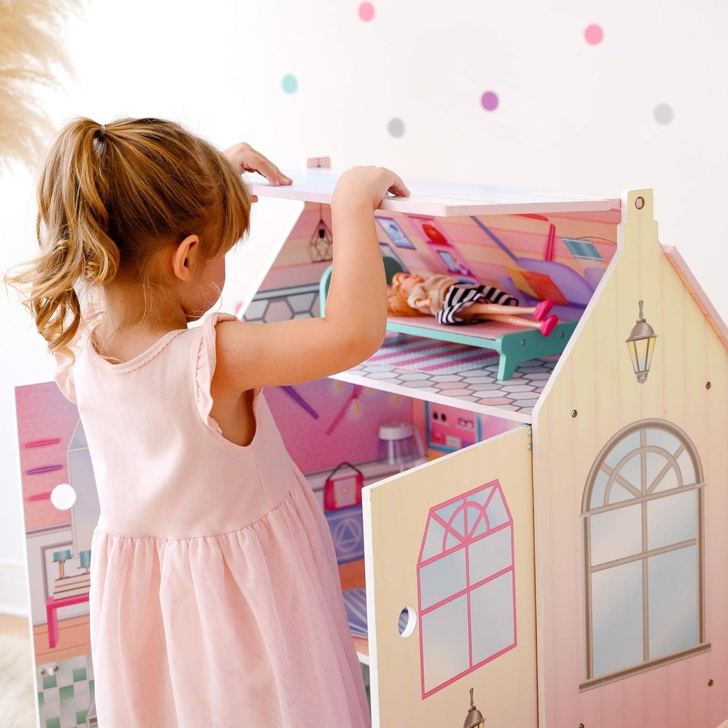 Olivias Little World Glasshouse Kids 12" poppenhuis en 10 popaccessoires 3,5" Multi Td-12518D poppenhuizen Naty Shop