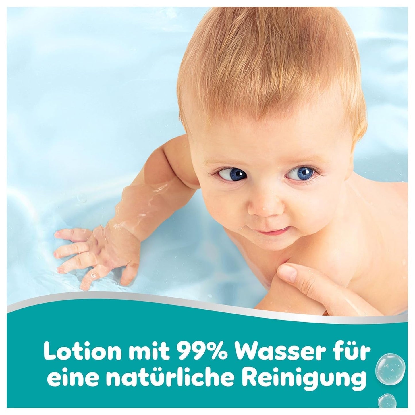 Pampers 99% water-babydoekjes, 12 pakjes van 60 doekjes = 720 babydoekjes, lichte lotion 99% water