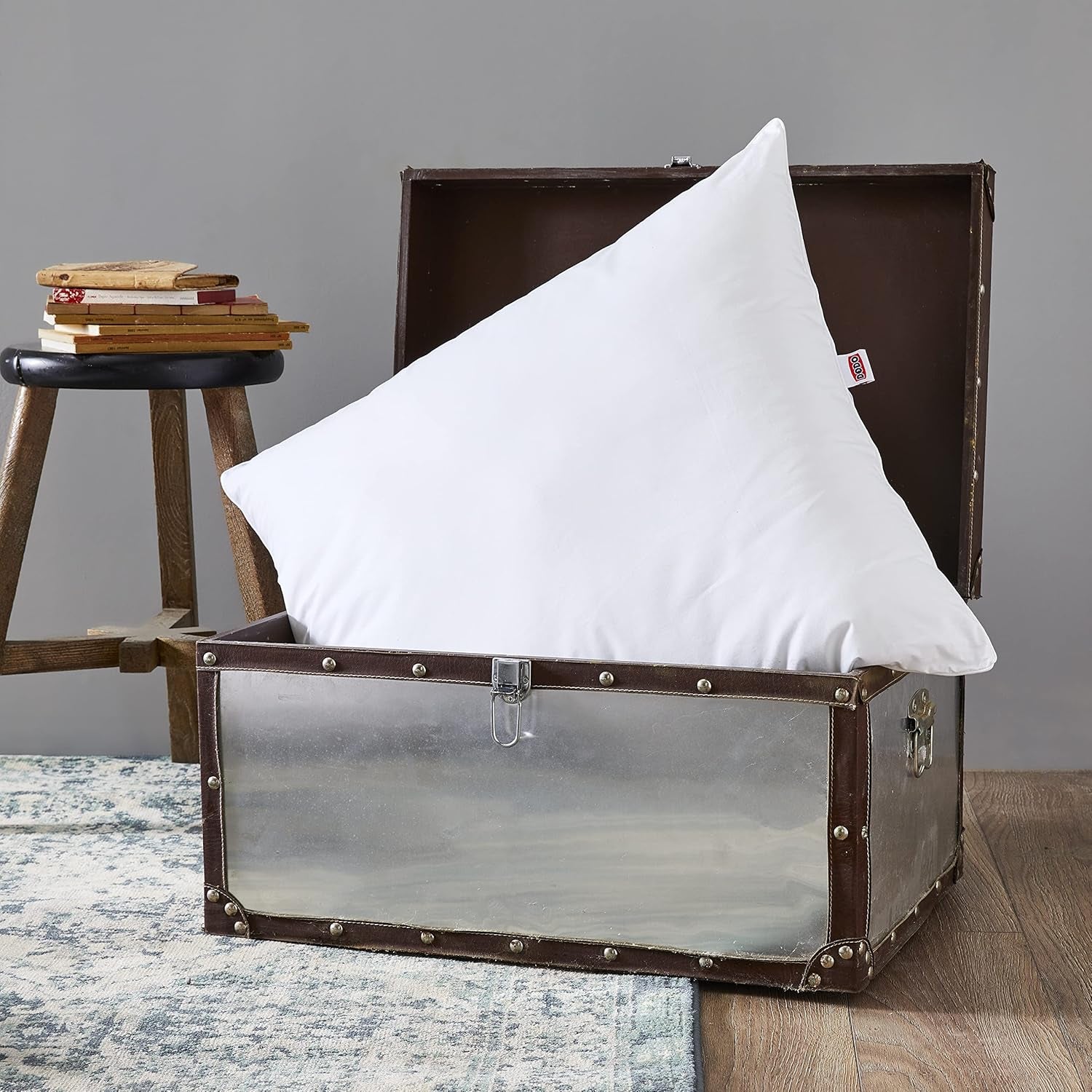 DODO 64476 Calgary Kussen, Dons/Gans & Eendenleer, 65 X 65 cm, Wit Standaard Naty Shop Unieke Kussens