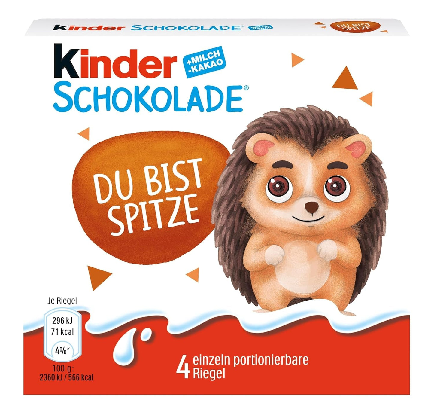 Kinder Chocolate (20 x 50 g) - Valentijnsdagcadeau voor hem en haar, Carnaval & Mardi Gras-snoepjes - Gevulde melkchocoladerepen - 20 verpakkingen van elk 4 individuele repen