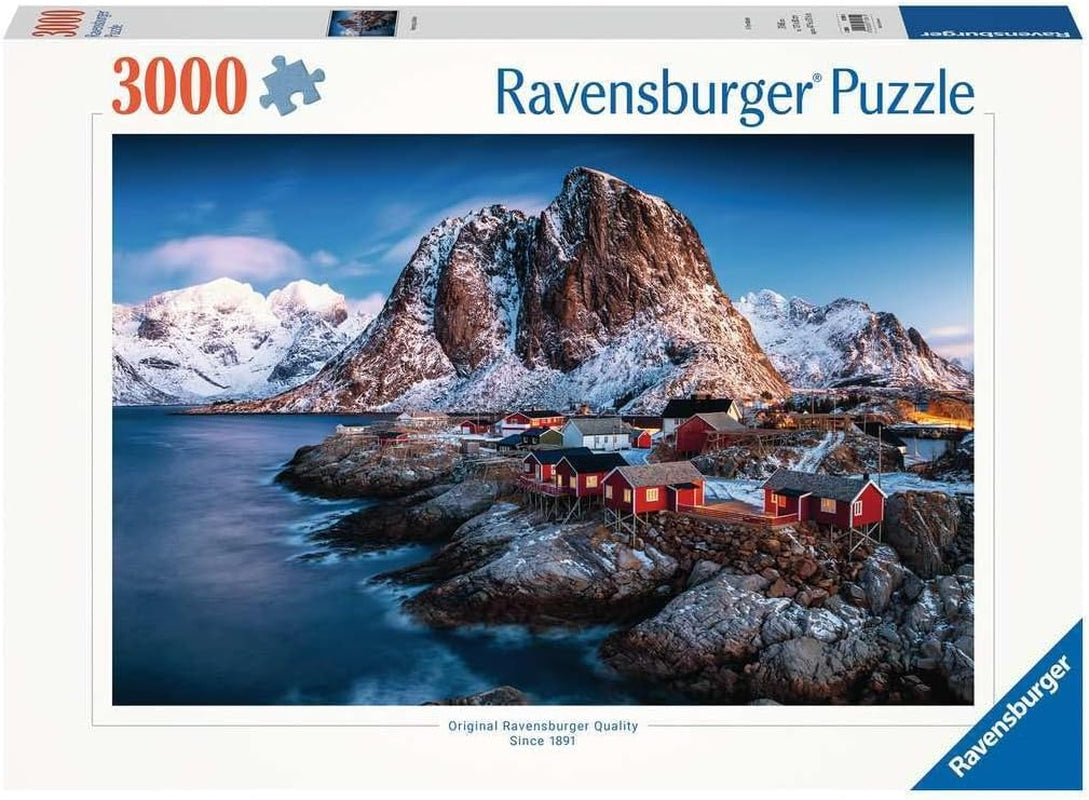 Ravensburger Puzzel 17081 - Hamnoy, Lofoten - puzzel van 3000 stukjes voor volwassenen en kinderen vanaf 14 jaar, Noorwegen landschapspuzzel Puzzel Naty Shop Hamnoy, Lofoten