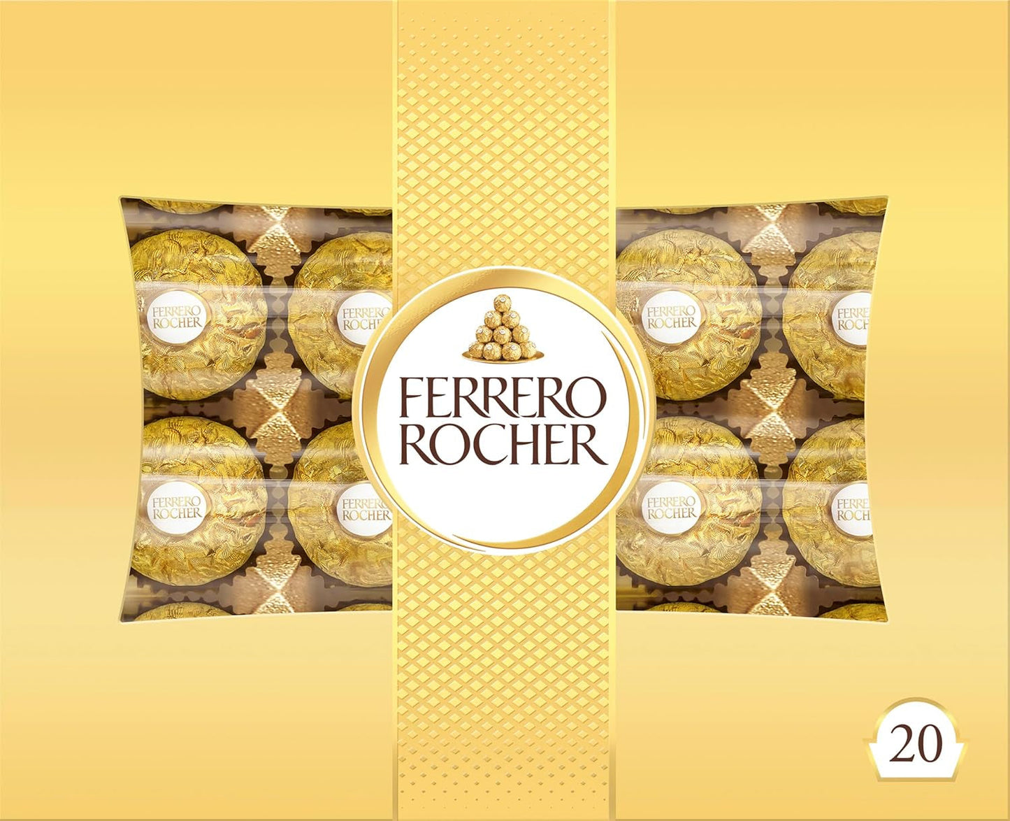 Ferrero Rocher - Krokante en romige hazelnootspecialiteitpralines - Valentijnsdagcadeau voor hem en haar - 16 pakjes van 4 individuele pralines
