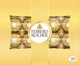 Ferrero Rocher - Krokante en romige hazelnootspecialiteitpralines - Valentijnsdagcadeau voor hem en haar - 16 pakjes van 4 individuele pralines