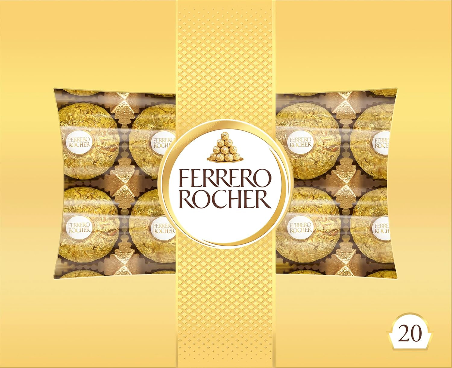 Ferrero Rocher - Krokante en romige hazelnootspecialiteitpralines - Valentijnsdagcadeau voor hem en haar - 16 pakjes van 4 individuele pralines