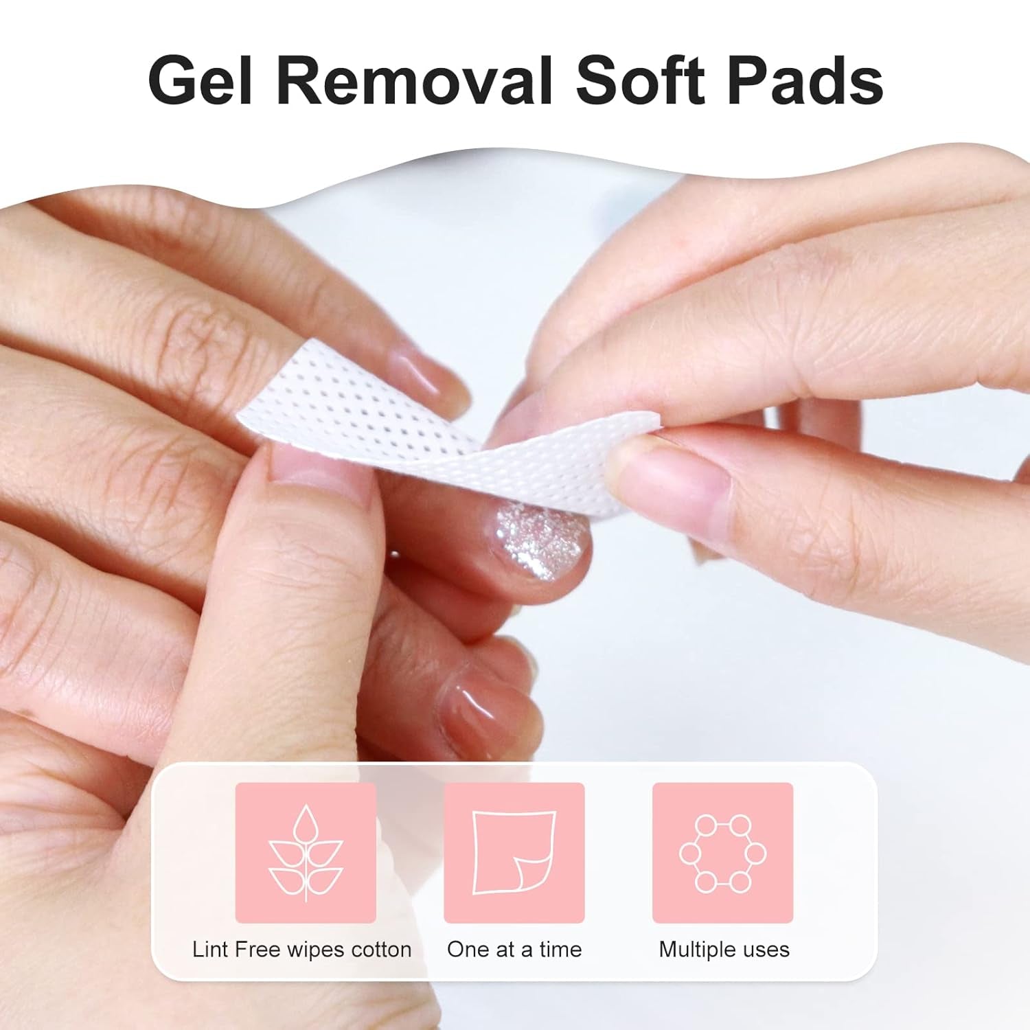 Qufiiry 300 Stück Fusselfreie Nageltücher, Pluisvrije Nageldoekjes, Fusselfrei Nagel Wattepads, Nagel Wischtücher Für Cleaner Gelnägel Nagellackentferner Wattepads Nageldoekjes Pads