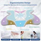 NVKHG Memory Foam Kussen Ergonomisch Nekkussen Hoofdkussen, Memory Foam Kussen Hoofdkussen Voor Zij-, Rug- en Buikslaper Om de Slaapkwaliteit Te Verbeteren, 60X41X13/11Cm Cervicale Orthopedische Kussens Naty Shop