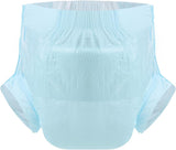 CutiePlusU luiers voor volwassenen, 10-pack wegwerpincontinentieslipjes met lussen voor dames en heren, maximaal absorptievermogen 's nachts - blauw (grote maat 94-119cm)