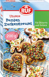 RUF, regenboogkleurige hagelslag, 200 gram Hagelslag Naty Shop