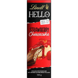 Lindt HALLO Aardbei-chocolade-cheesecake | Reep 100g | Melkchocolade met Aardbeienkwarkroomvulling | Chocoladereep | Chocolade cadeau