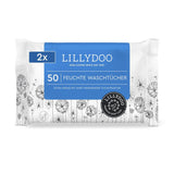LILLYDOO Natte doekjes 50 stuks 100% plasticvrij extra groot doekje ongeparfumeerd