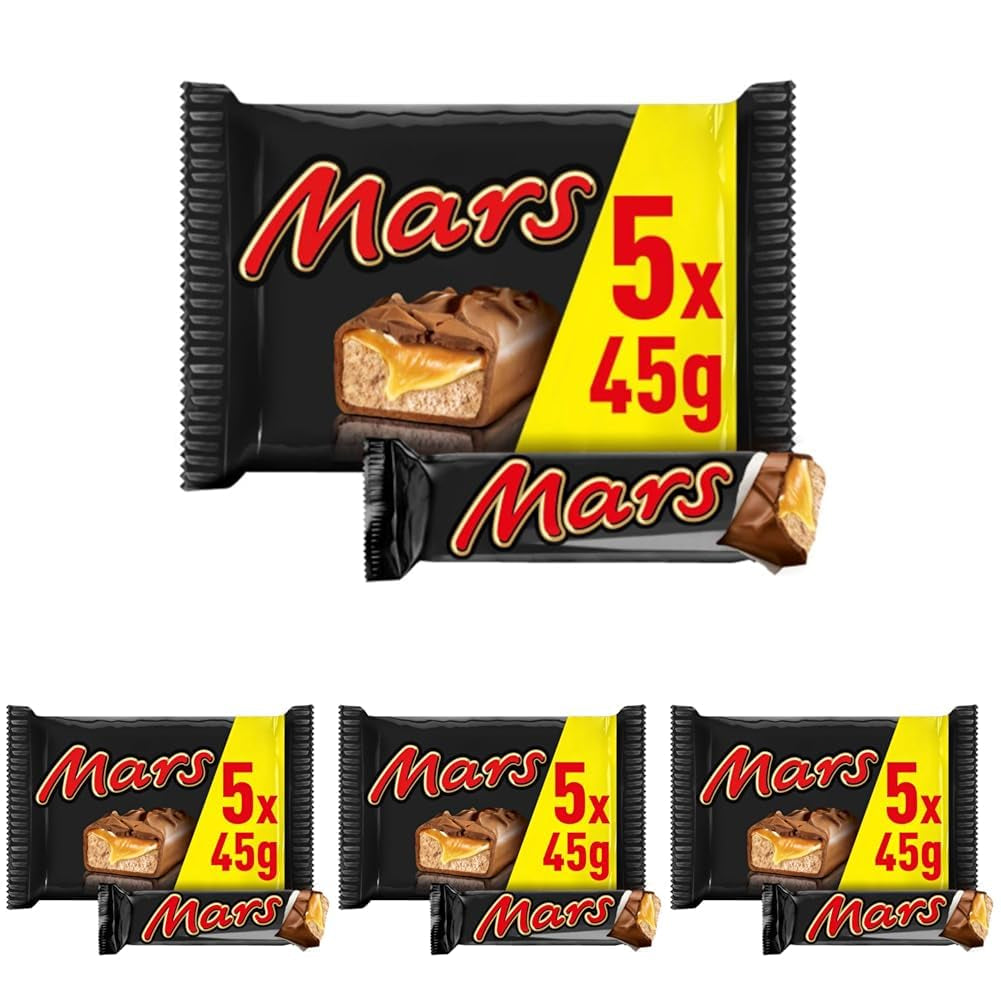 Chocoladereep Caramel Chocolade 1 Pak 5 Repen (1 x 225 g) (Pak van 4)