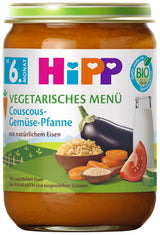HiPP biologische maaltijden vanaf 6 maanden couscous en gebakken groenten, 6 stuks