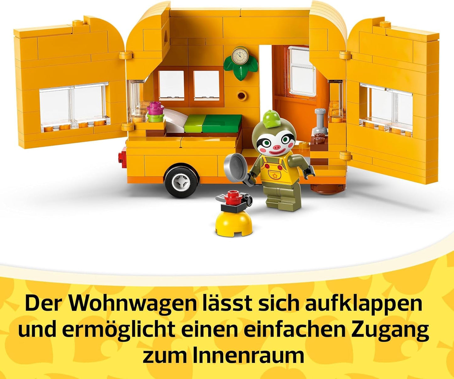LEGO Animal Crossing Gerd's Caravan & Tuin Rollenspelset Autospeelgoed voor kinderen van 7 jaar oud Meisjes en jongens Cadeau Videogamespeelgoed met dierenfiguren 77054 Bouwsets Besuchen in LEGO-Store