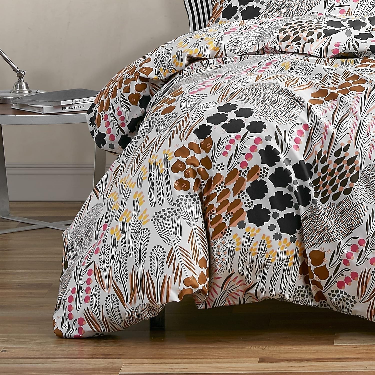 MARIMEKKO Queen beddengoedset, katoenen perkal beddengoed met bijpassende kussenslopen, het hele jaar door woondecoratie (Pieni Letto, veelkleurig, queensize bed) Naty Shop Dekbedden en dekbedden