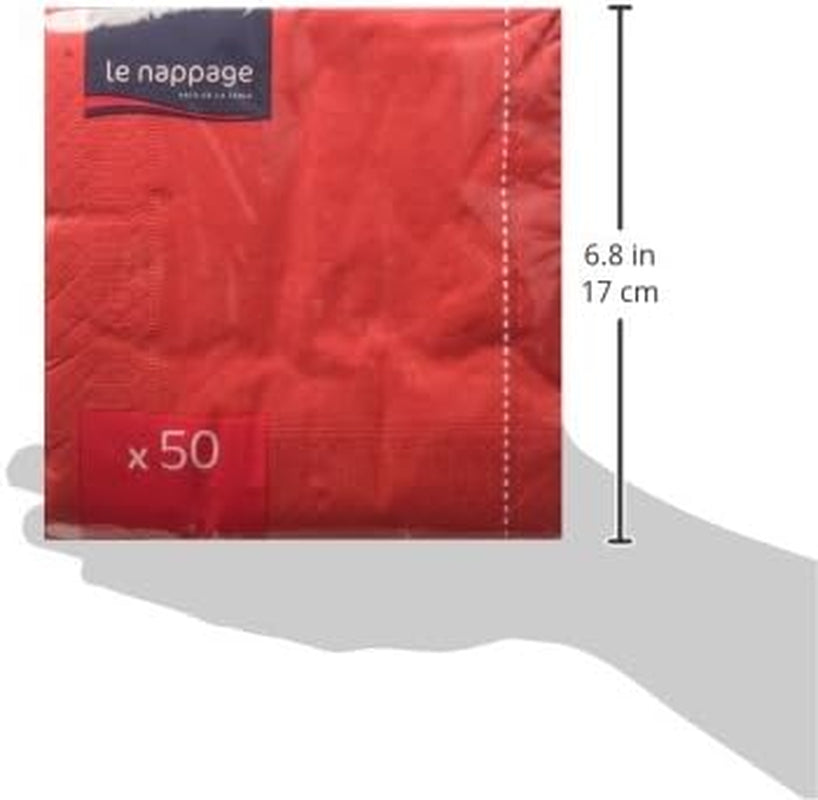 50 tissues, katoen, 33 x 33 cm, 2-laags, FSC rood, cellulose, 33 x 33 cm (pak van 3)