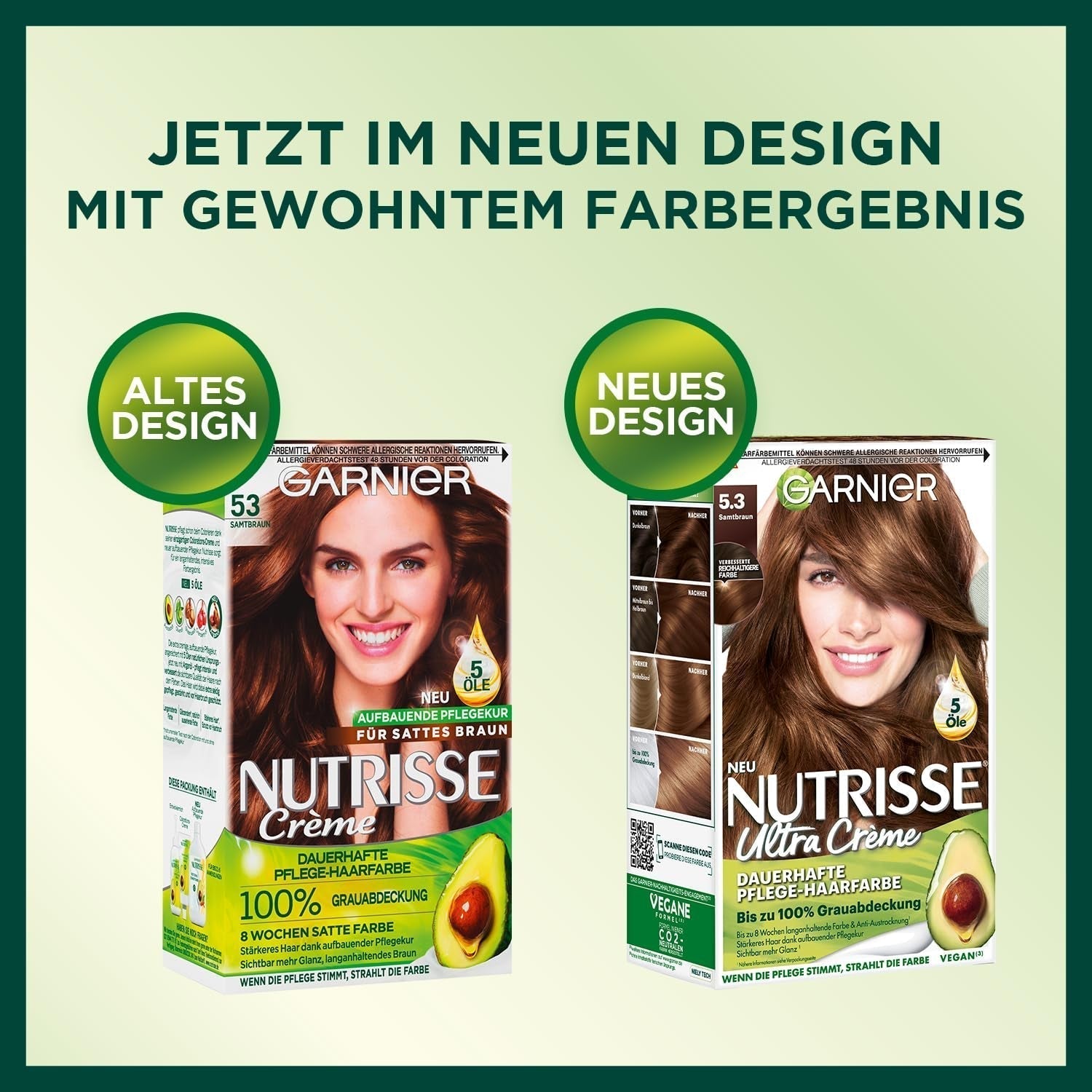 Garnier Nutrisse Permanente Verzorging Haarkleuring met Voedende Fruitoliën 8 Week Hold Kleur Ultra Crème Tint 053 Fluweelbruin (Pack van 3) Naty Shop Haarkleuring