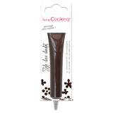 Scrapcooking - Bruine chocoladepen - Chocolade schrijfsuiker 25 g - Eetbare decoratieve suikerpen - Schrijven en tekenen - Etikettering van fondant, glazuur, cakes - 6801