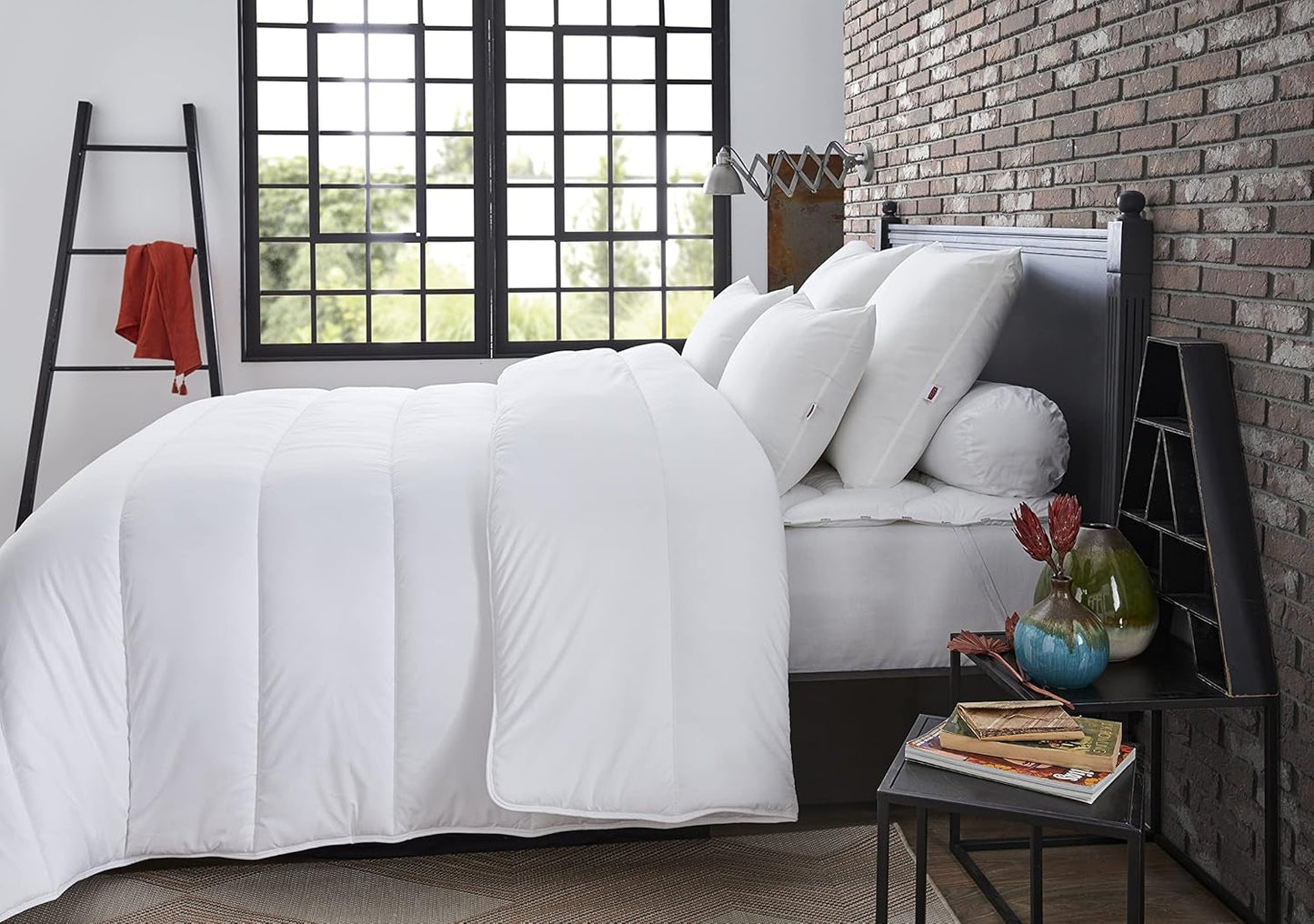 Dekbed, Mijtbestendig, Wit, 240 X 220 Cm, Voor tweepersoonsbed, Quilt Niagara, Zacht en comfortabel, Machinewasbaar op 40 °C Dekbedden en dekbedden Naty Shop
