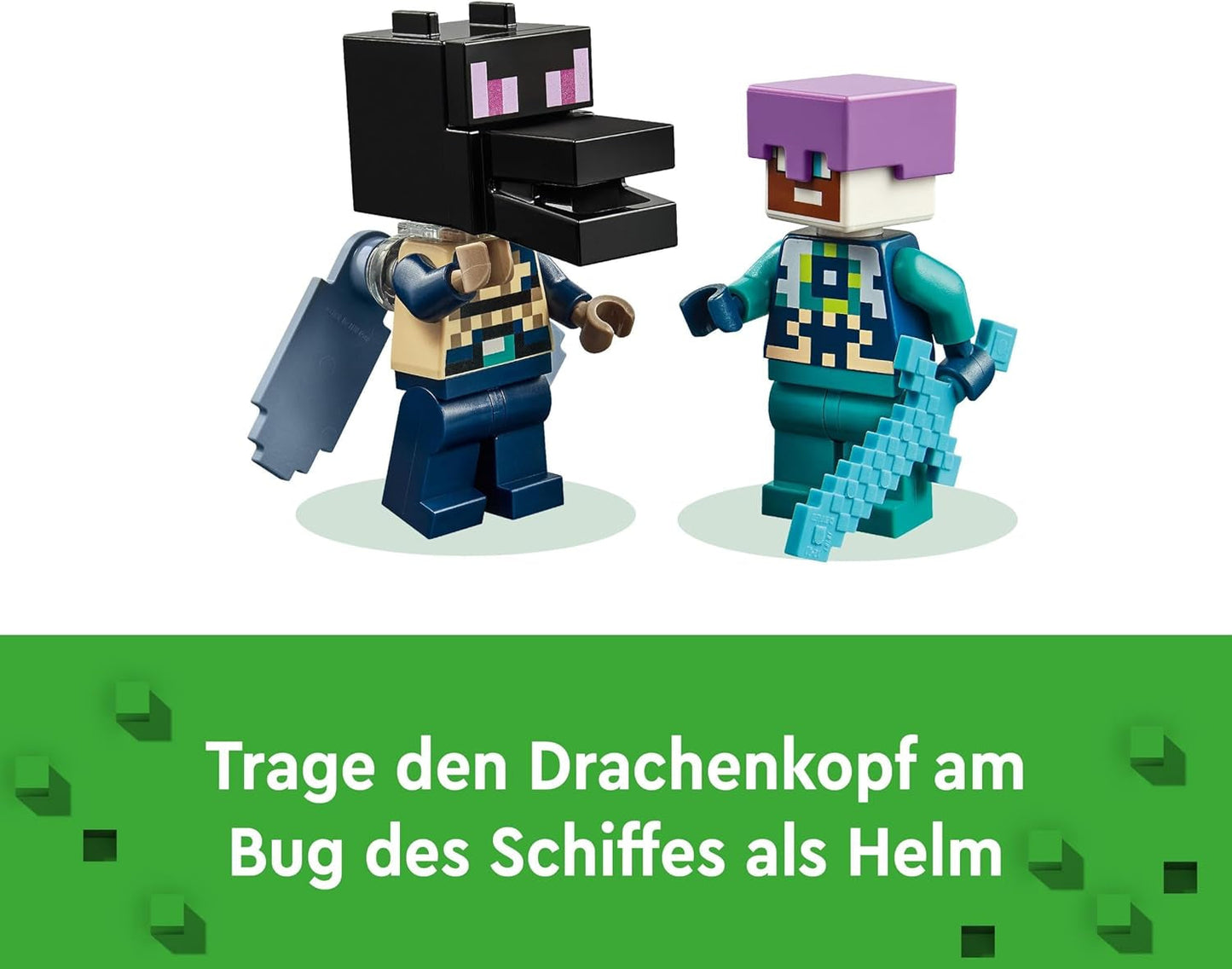 LEGO Minecraft De Einddraak en het Eindschip Actiespeelgoed en ontdekkingsset Videogamebouwset Avontuurset Cadeau voor jongens en meisjes, 8 jaar oud 21264 Bouwsets Beuche in LEGO-Store