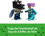 LEGO Minecraft De Einddraak en het Eindschip Actiespeelgoed en ontdekkingsset Videogamebouwset Avontuurset Cadeau voor jongens en meisjes, 8 jaar oud 21264 Bouwsets Beuche in LEGO-Store