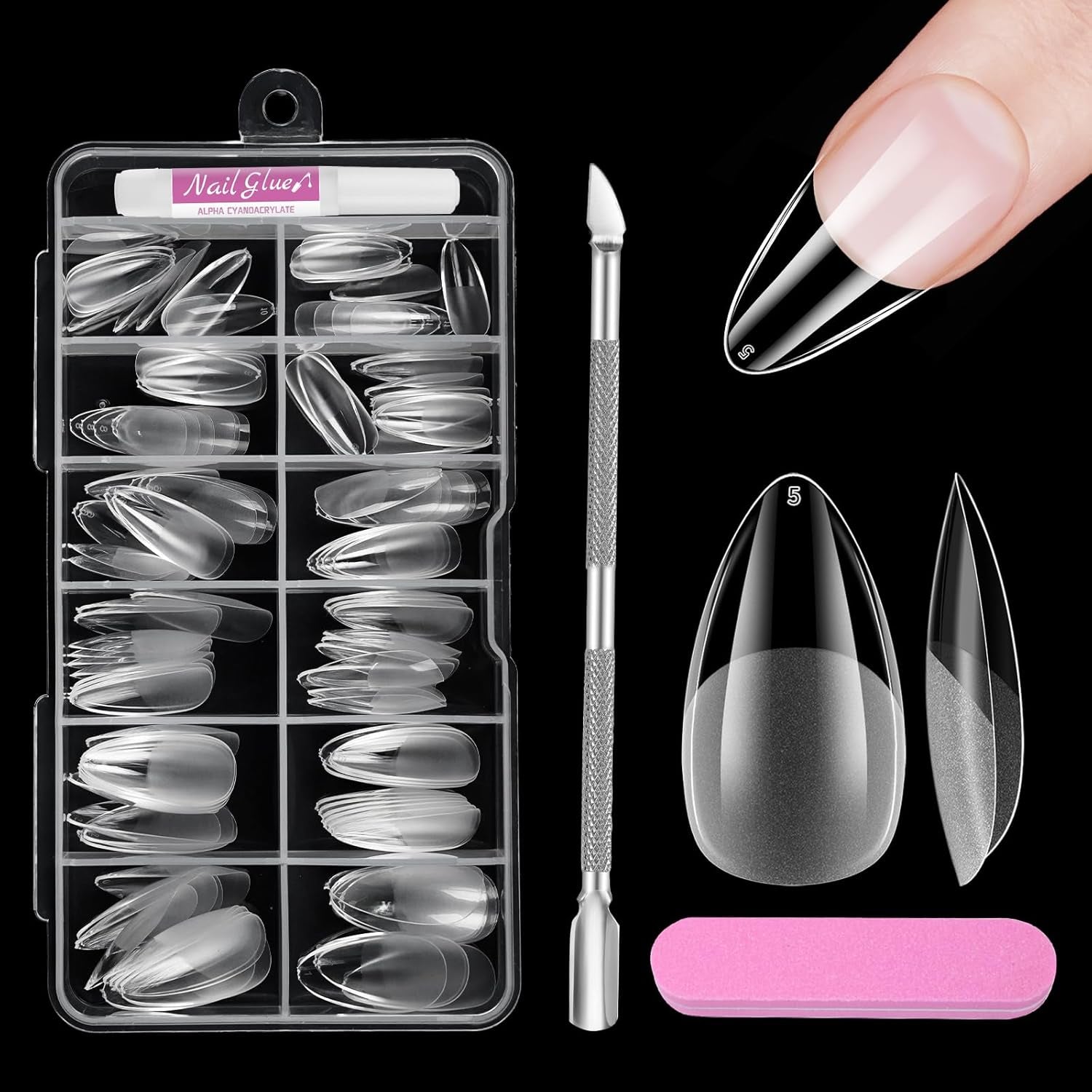 Volledige dekking korte nagels 120 stuks 12 maten Korte nageltips voor gelnagels Lijm op kunstnagels Lijm op nagelvijlset Nagelpolijstmachine Nagelriemschuiver