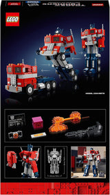 LEGO 10302 Icons Optimus Prime Set, 2-in-1 robotfiguur en modeltruck, Transformers speelgoedmodelset voor volwassenen, verjaardags- of kerstcadeau voor mannen, vrouwen, haar en hem Bouwsets Besuche in LEGO-Store