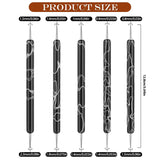 5 Stück Nail Design Dotting Tools Nagelkunst Werkzeug Nagelpunkt Pinsel Punktierung Stift Marbleizing Werkzeug Für Nagelack Maniküre, Zwart